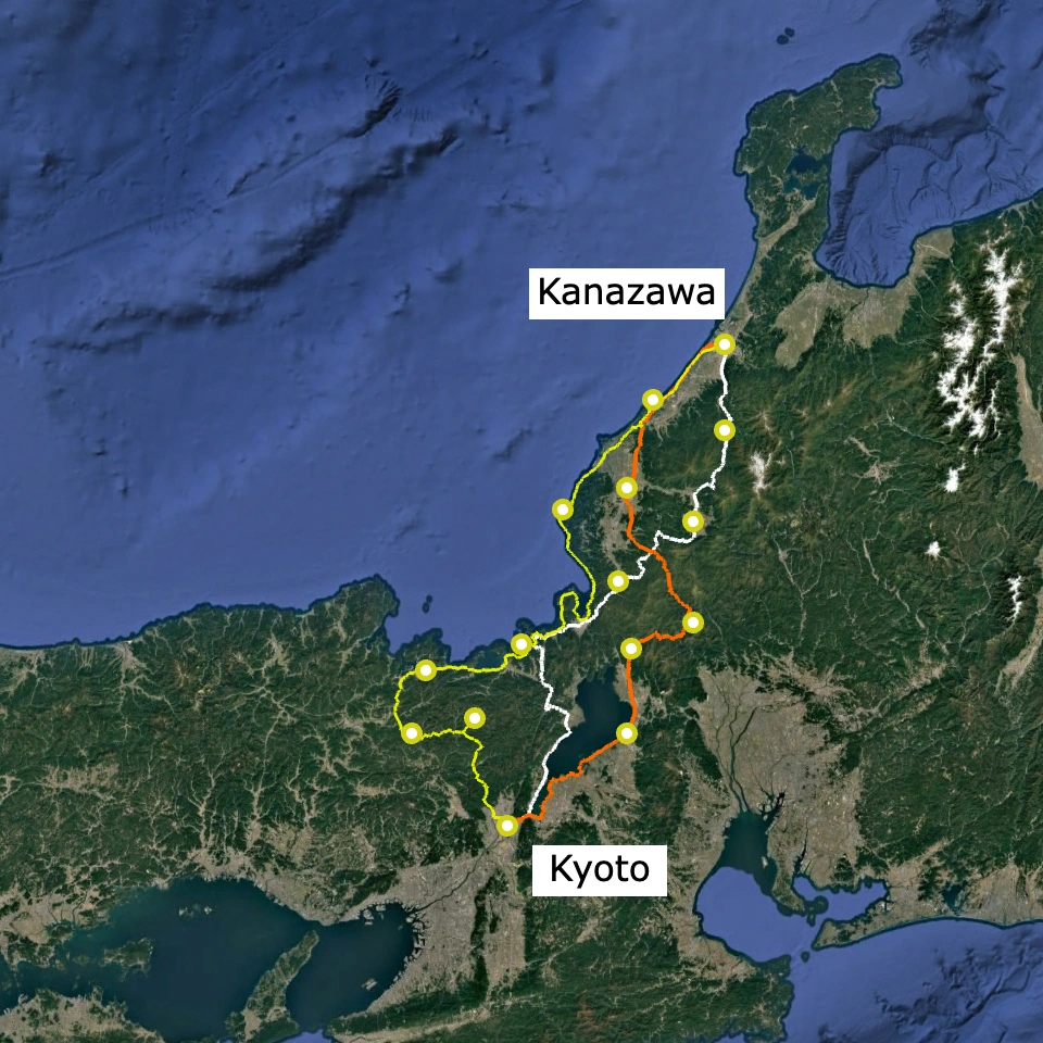 Kyoto ↔︎ Kanazawa